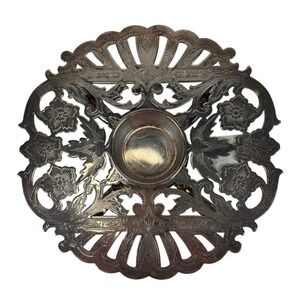 Vtg Wallace Tea Light Food Warmer Silverplate Hollowware 610 6 1/4 discontinued‎